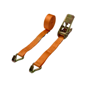 cargo lashing belt with ratchet and hook