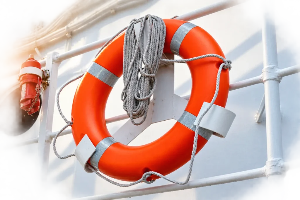 marine safety lifebuoy compressed