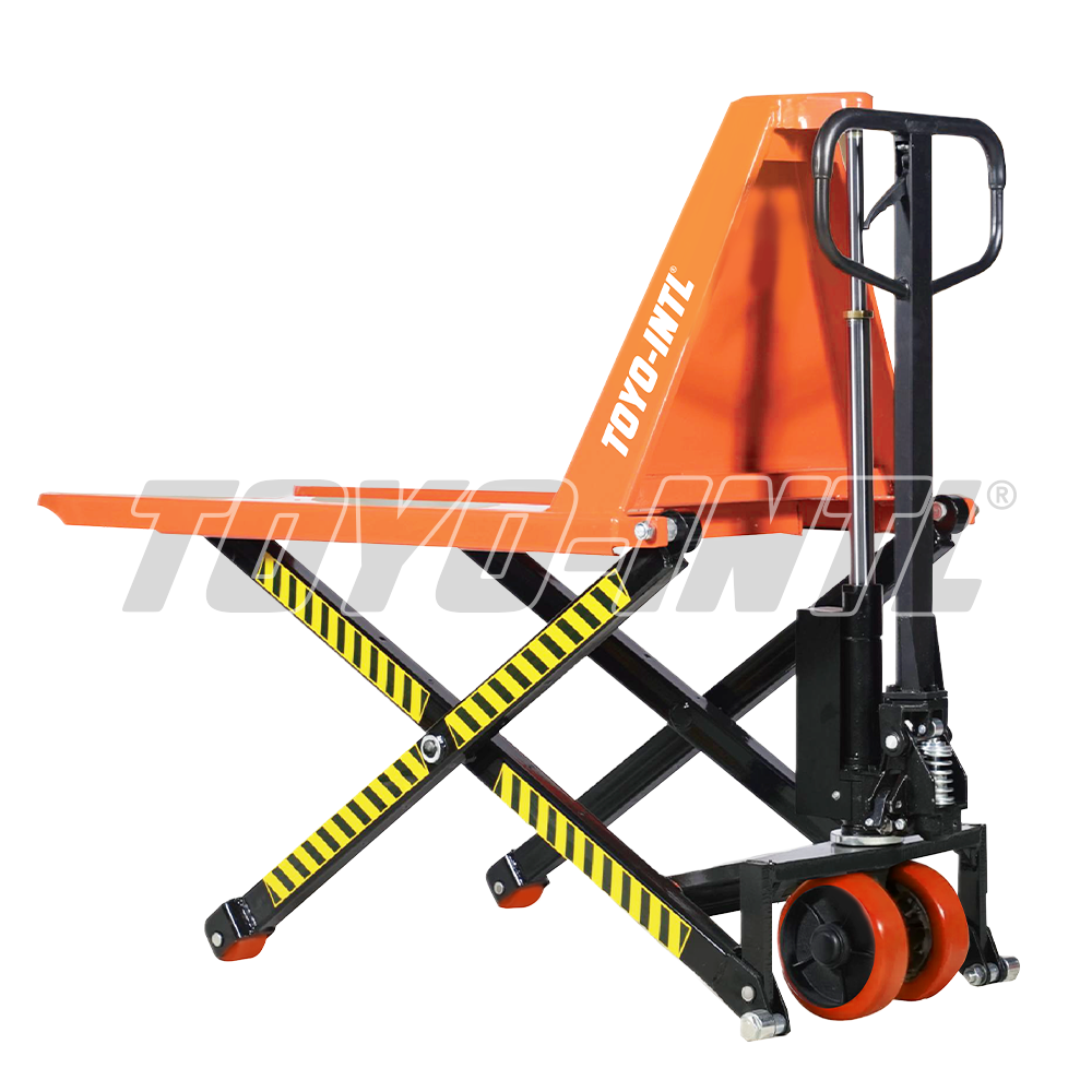 toyo intl Manual Scissor High Lift Truck with PU Wheels image 1 1