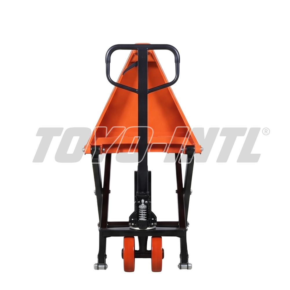 TOYO-INTL Manual Scissor High Lift Truck with PU Wheels