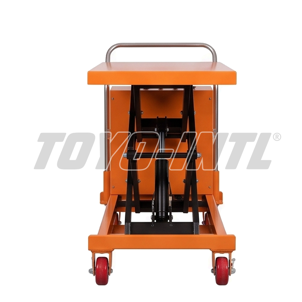 TOYO-INTL Semi Electric Platform Truck with Hydraulic Lift
