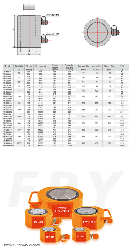 TOYO-INTL Hydeaulic Cylinders
