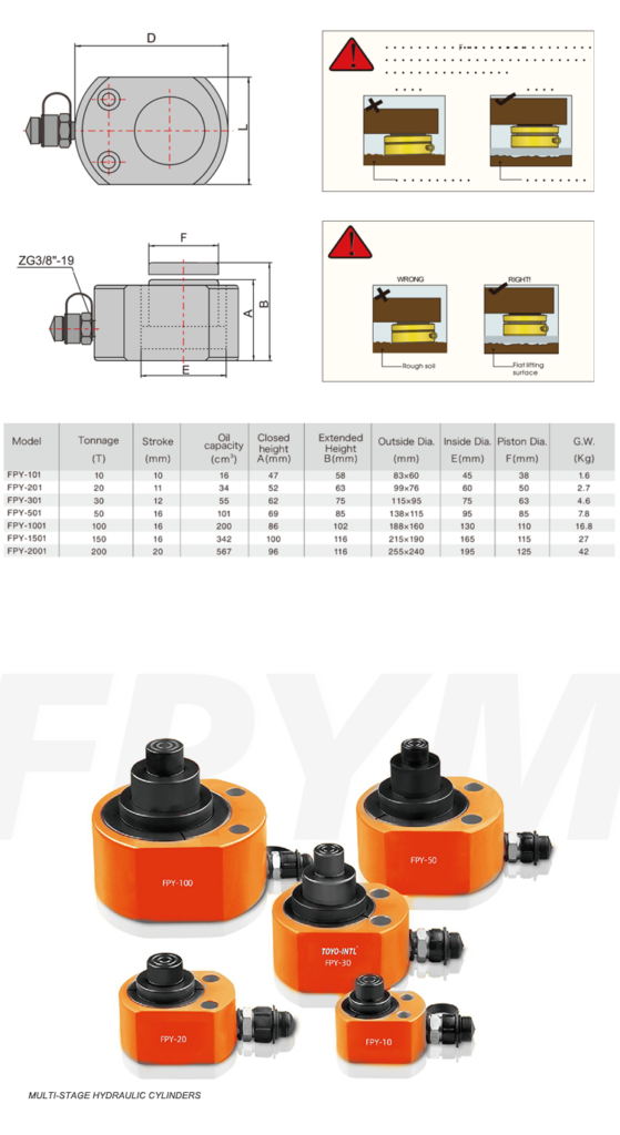TOYO-INTL Hydeaulic Cylinders