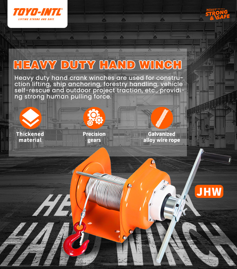 TOYO-INTL JHW Heavy Duty Hand Winch