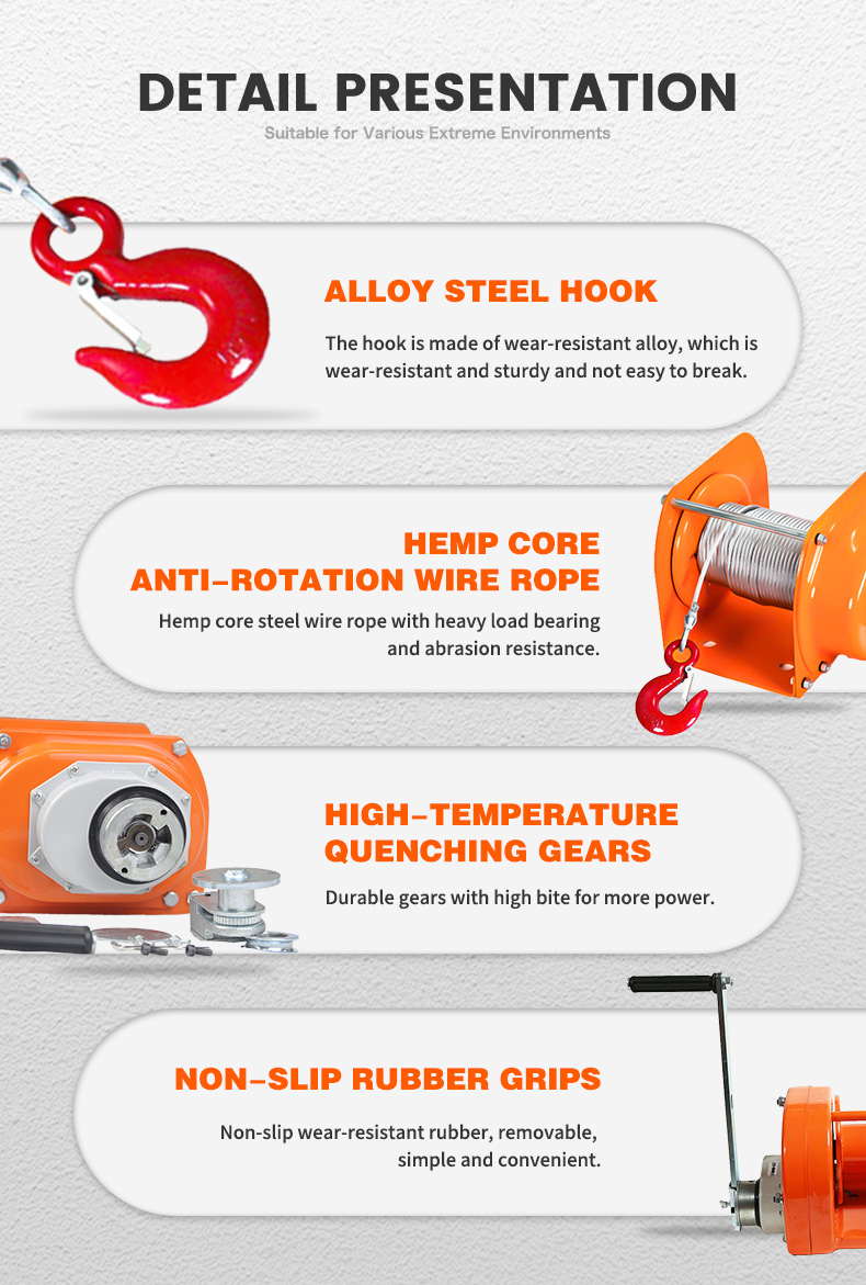 TOYO-INTL JHW Heavy Duty Hand Winch 9 TOYO-INTL JHW Heavy Duty Hand Winch - Image 8