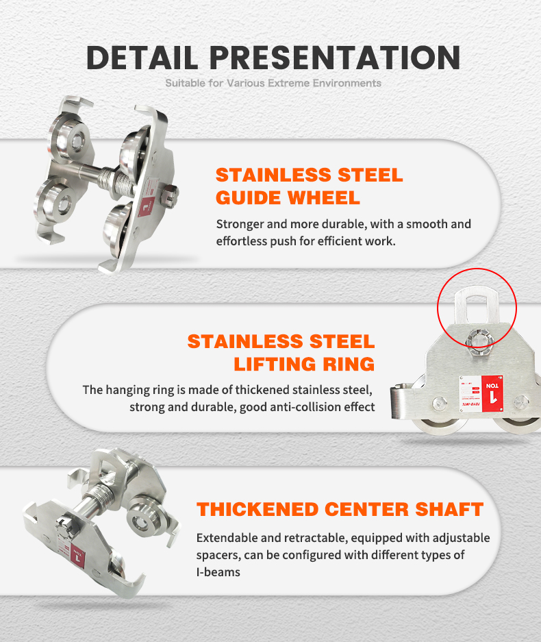 Toyo-intl new product ss304 beam trolley