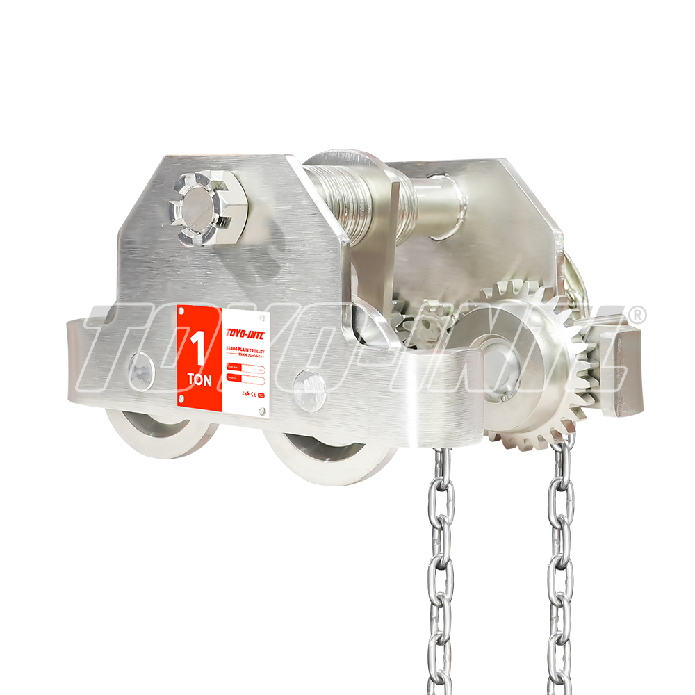 toyo intl new product ss304 chain beam trolley image 1