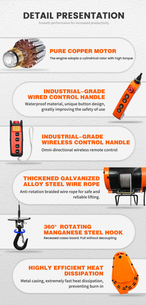 TOYO-INTL TCS Mini Electric  Hoist with Digital Weight Display
